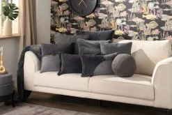 XOOON Timeless Evie plaid 130x160cm in de kleur Antraciet^ Woonaccessoires