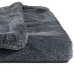 XOOON Timeless Evie plaid 130x160cm in de kleur Antraciet^ Woonaccessoires