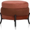XOOON Timeless Macaron poef H43cm in de kleur Koper - COCOmaison^ Woonaccessoires|Poef/Hockers