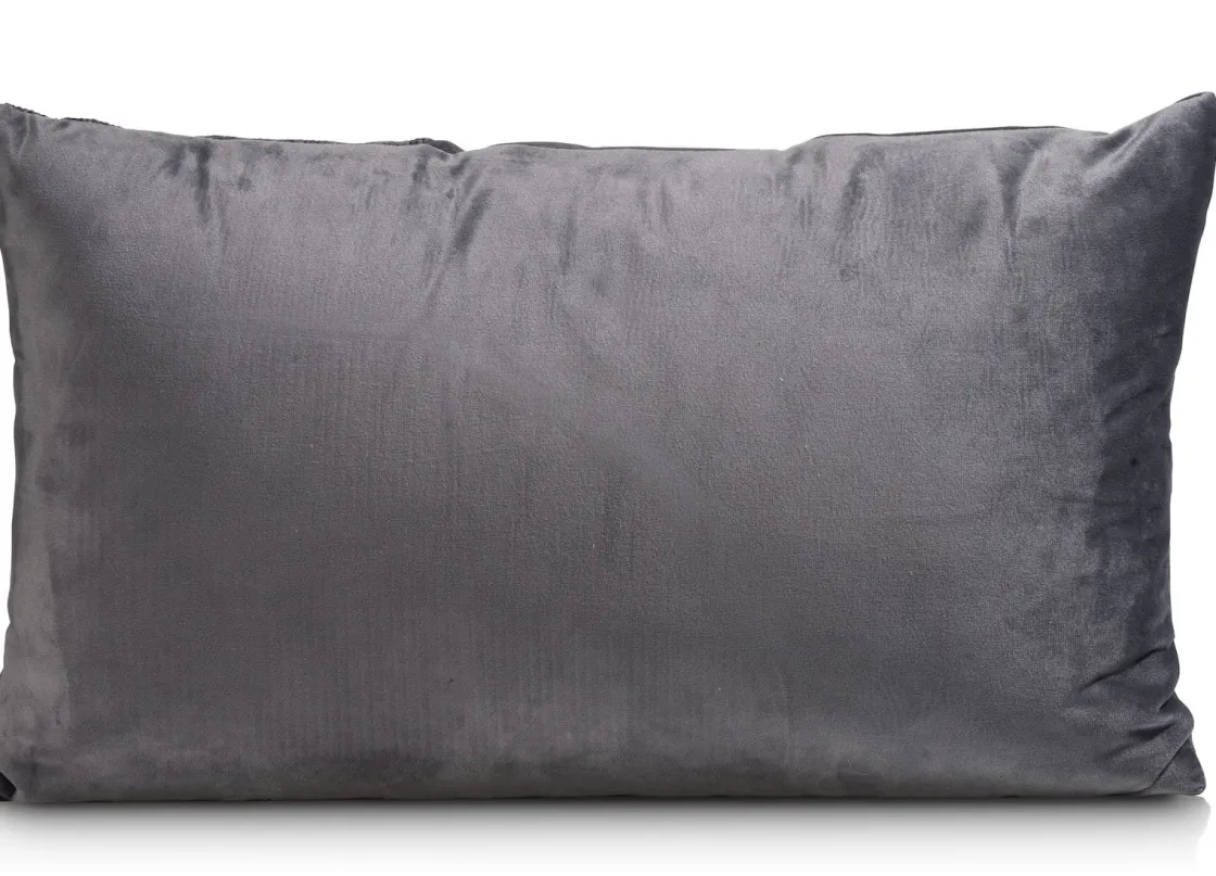 XOOON Timeless Scarlett kussen 30x50cm in de kleur Antraciet^ Woonaccessoires
