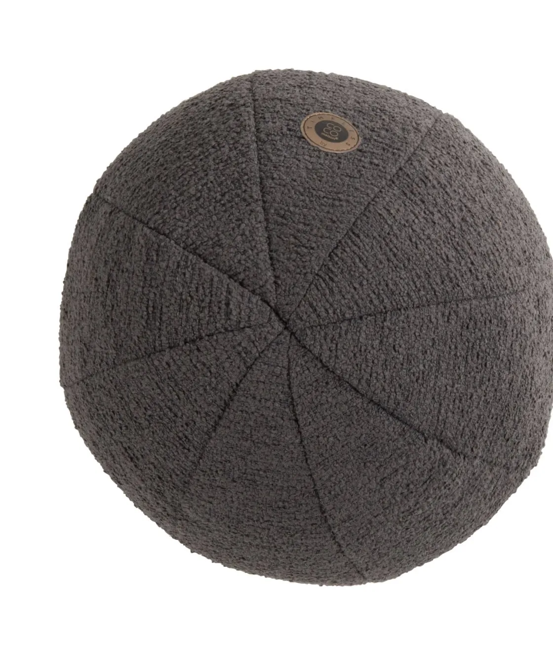 XOOON Timeless Scott kussen dia 25cm in de kleur Antraciet^ Woonaccessoires