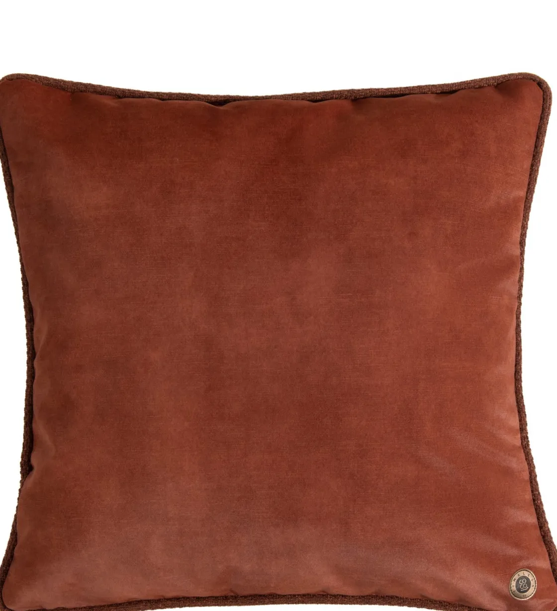 XOOON Timeless Sean kussen 60x60cm in de kleur Koper - COCOmaison^ Woonaccessoires