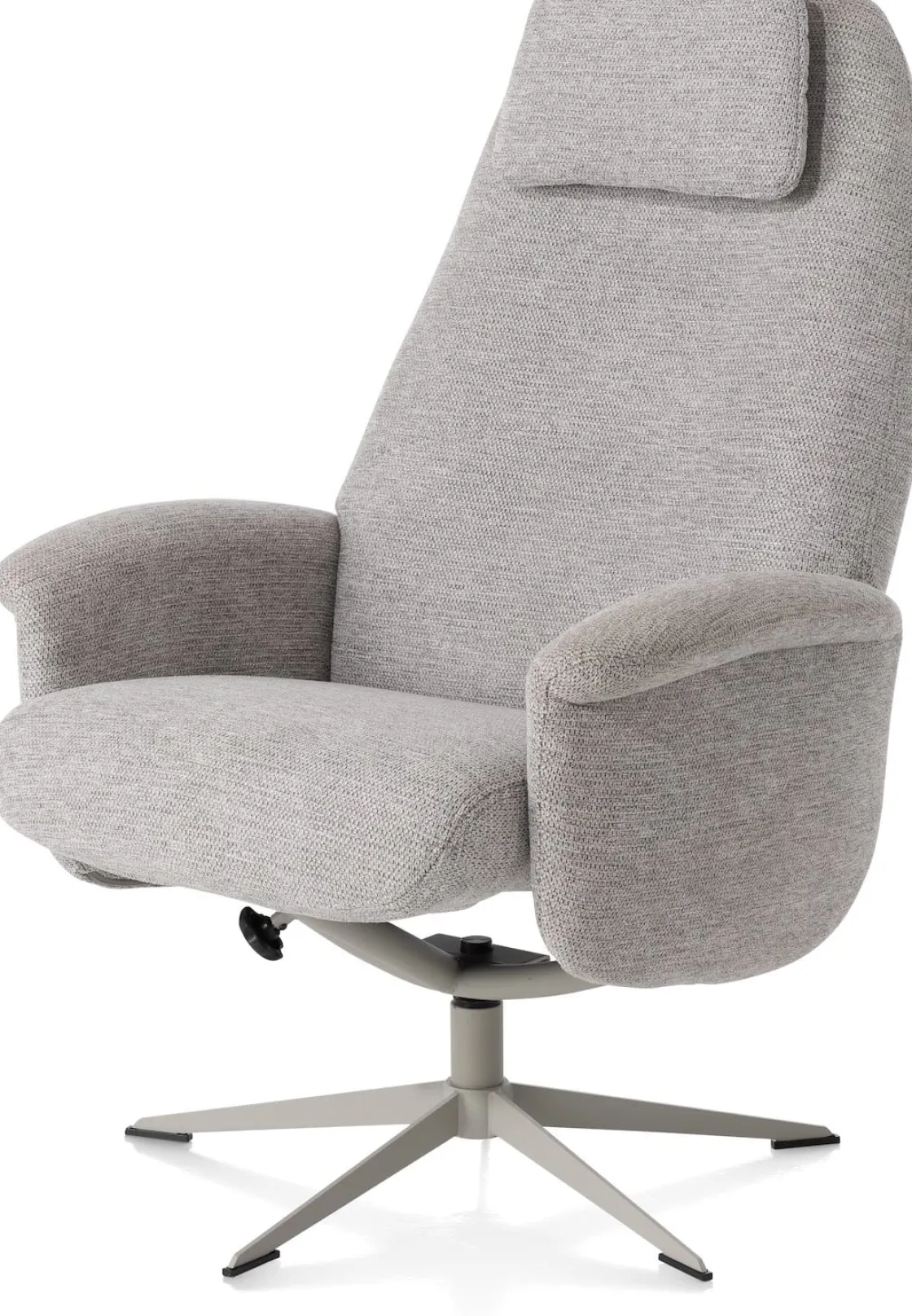XOOON Tonale relax-fauteuil incl. poef in de kleur Kiezel -^ Stoffen Fauteuils|Draaifauteuils
