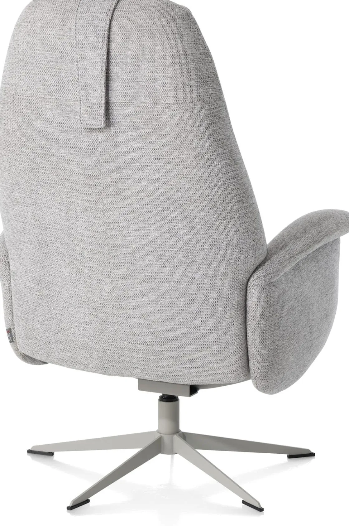 XOOON Tonale relax-fauteuil incl. poef in de kleur Kiezel -^ Stoffen Fauteuils|Draaifauteuils