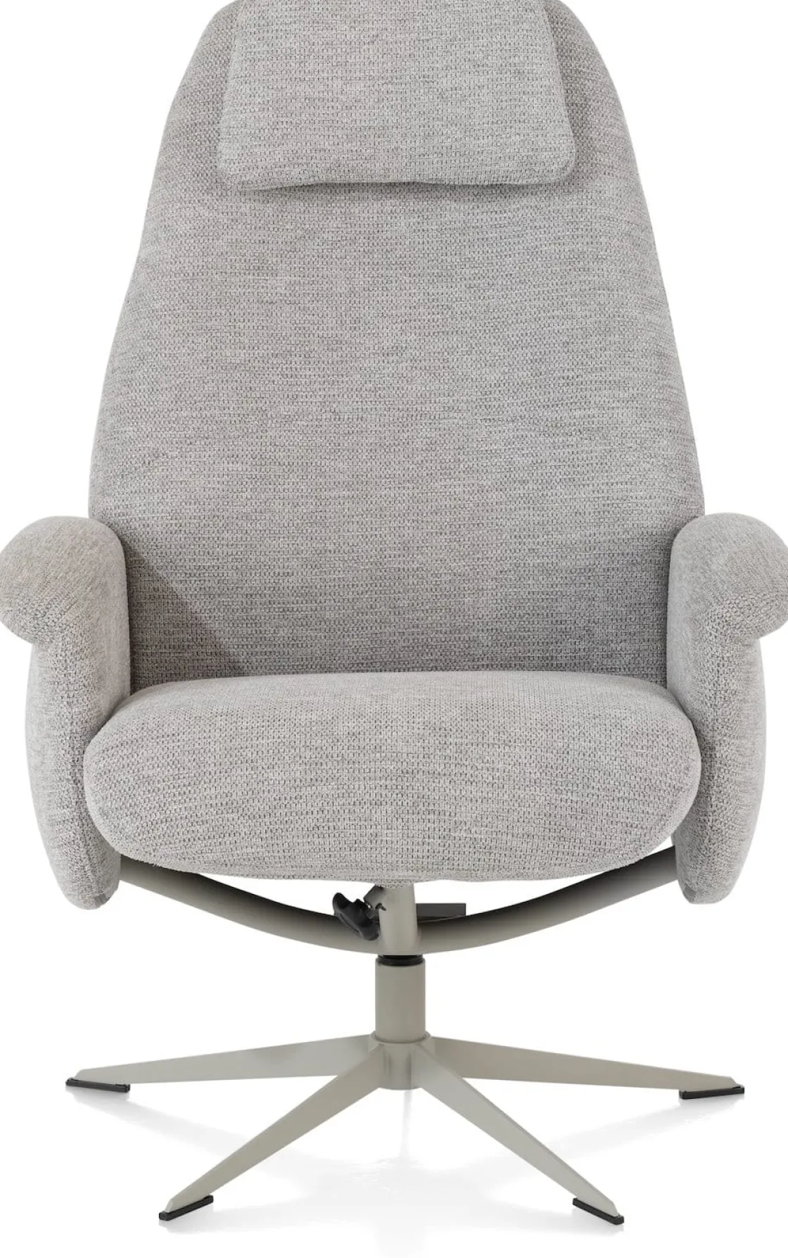 XOOON Tonale relax-fauteuil incl. poef in de kleur Kiezel -^ Stoffen Fauteuils|Draaifauteuils