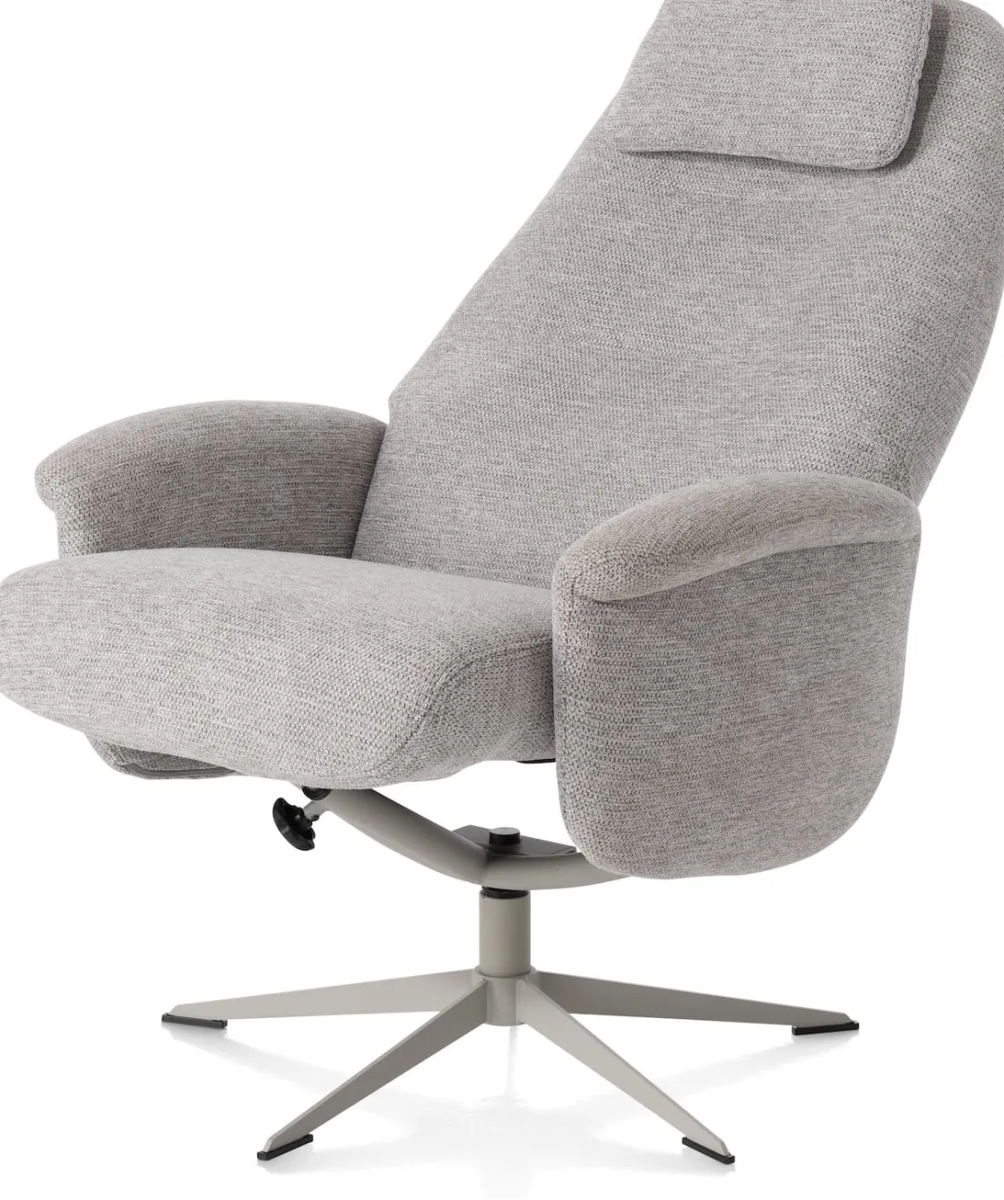 XOOON Tonale, relax-fauteuil incl. poef - silk grey frame^ Stoffen Fauteuils|Relaxfauteuils
