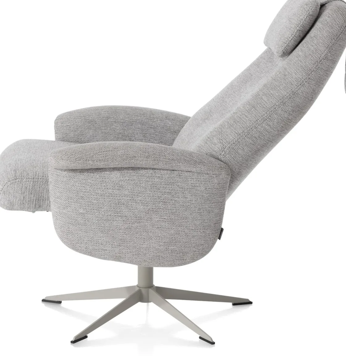 XOOON Tonale, relax-fauteuil incl. poef - silk grey frame^ Stoffen Fauteuils|Relaxfauteuils