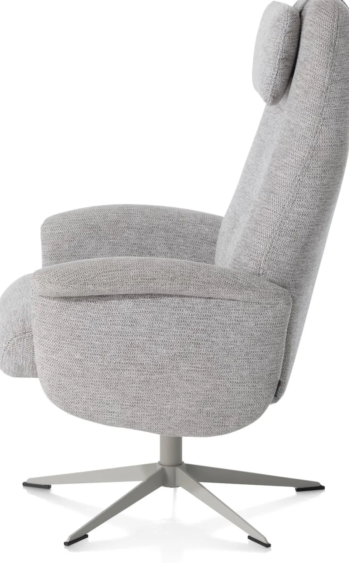 XOOON Tonale, relax-fauteuil incl. poef - silk grey frame^ Stoffen Fauteuils|Relaxfauteuils