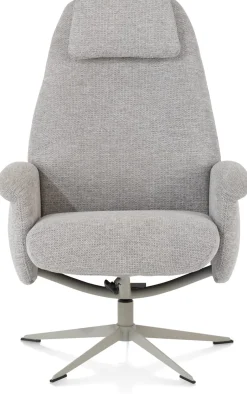 XOOON Tonale, relax-fauteuil incl. poef - silk grey frame^ Stoffen Fauteuils|Relaxfauteuils