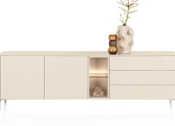 XOOON Trentino, Dressoir 240 cm. - 2-deuren + 3-laden + 2-niches - Creme^ Dressoirs