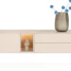 XOOON Trentino, Lowboard 180 cm. - 1-deur + 2-laden + 1-niche - mdf gelakt - Creme^ Tv-Meubelen|Dressoirs