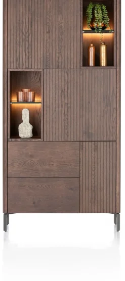 XOOON Trenton, bergkast 95 cm - 3-deuren + 2-laden + 4-niches - Clay^ Bergkasten