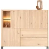 XOOON Trenton, dressette 153 cm - 3-deuren + 2-laden + 2-niches - natural^ Bergkasten