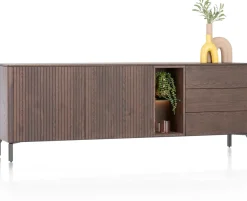 XOOON Trenton, Dressoir 210 cm. - 2-deuren + 3-laden + 2-niches - Clay^ Dressoirs