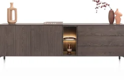 XOOON Trenton, Dressoir 240 cm. - 2-deuren + 3-laden + 2-niches - Clay^ Dressoirs