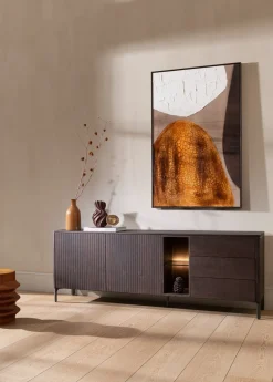 XOOON Trenton, Dressoir 240 cm. - 2-deuren + 3-laden + 2-niches - Clay^ Dressoirs