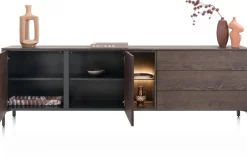 XOOON Trenton, Dressoir 240 cm. - 2-deuren + 3-laden + 2-niches - Clay^ Dressoirs