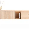 XOOON Trenton, lowboard 240 cm - 2-deuren + 2-laden + 1-niche - natural^ Dressoirs|Tv-Meubelen