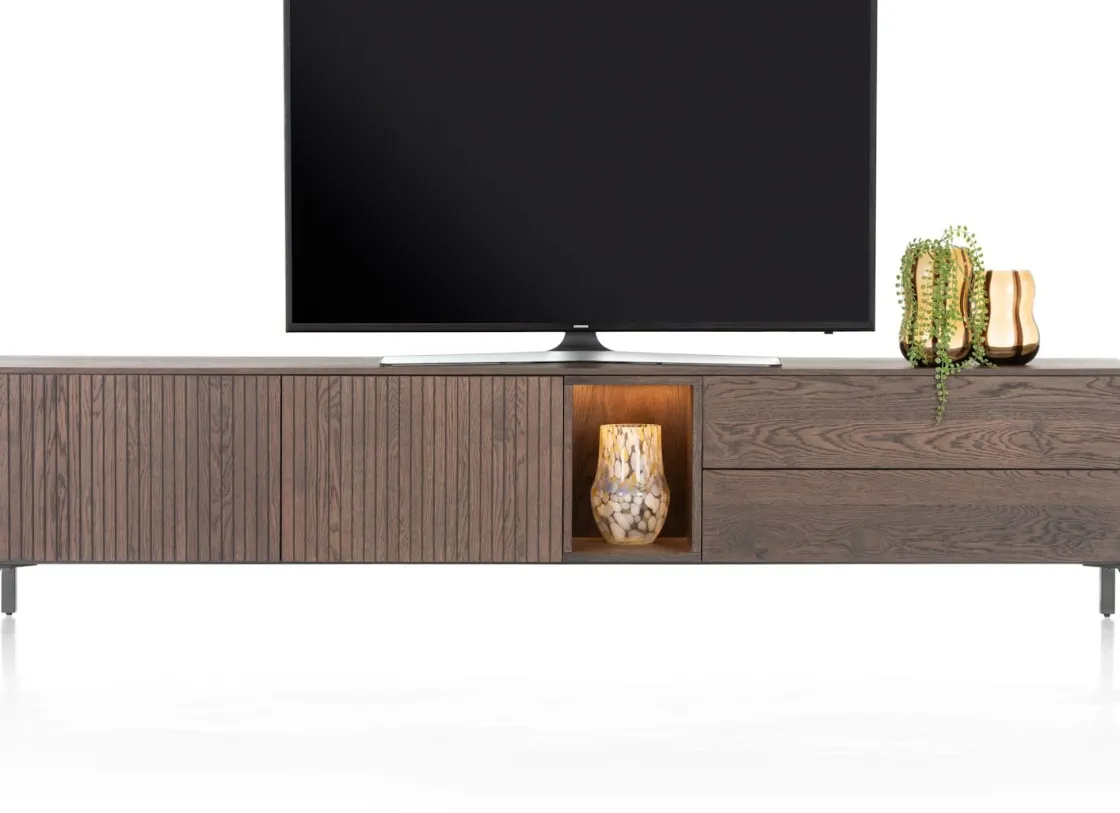 XOOON Trenton lowboard 240 cm - 2-deuren + 2-laden + 1-niche -^ Tv-Meubelen|Dressoirs