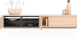 XOOON Trenton, Lowboard 270 cm. - 2-deuren + 2-laden + 1-niche - natural^ Dressoirs|Tv-Meubelen