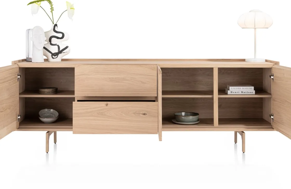 XOOON Valgard dressoir 230 cm - 3-deuren + 2-laden -^ Dressoirs